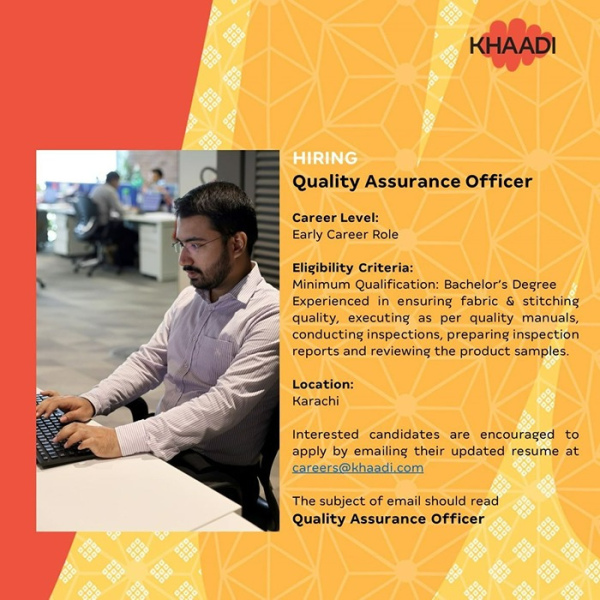 Officer Quality Assurance - Khaadi