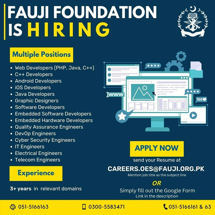 Multiple Positions IT - OES Fauji Foundation