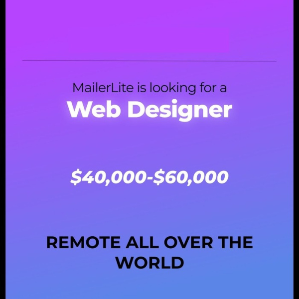 Web Designer - MailerLite (Remote)