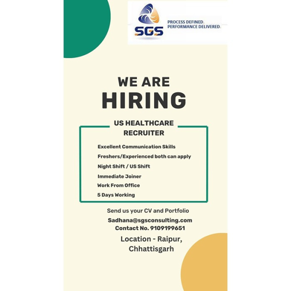 US Healthcare Recruiter - SGS (India)