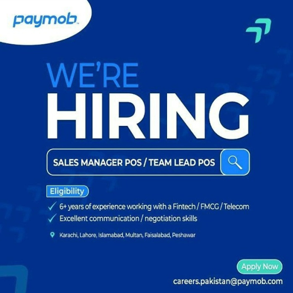 Sr. Manager or Team Lead POS - PayMob