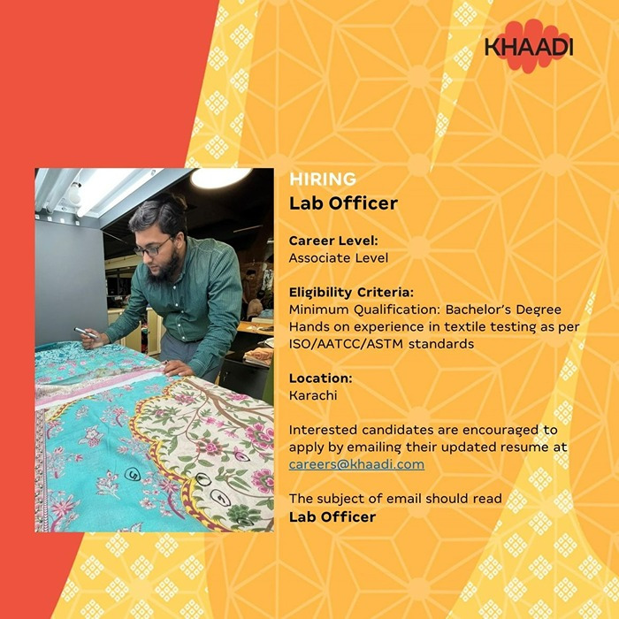 Lab Officer - Khaadi