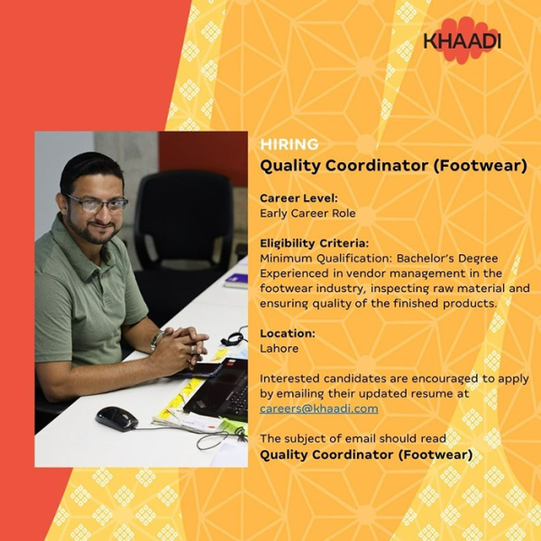 Quality Coordinator (Footwear) - Khaadi