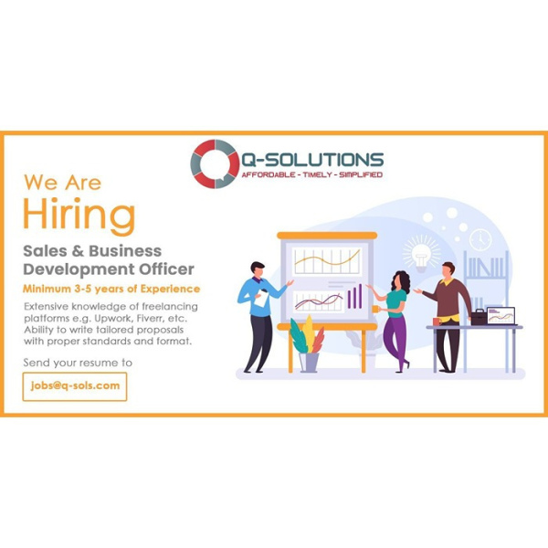 Sales & Business Development Officer - Q Solutions