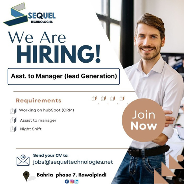 Asst. to Manager (Lead Generation) - Sequel Technologies