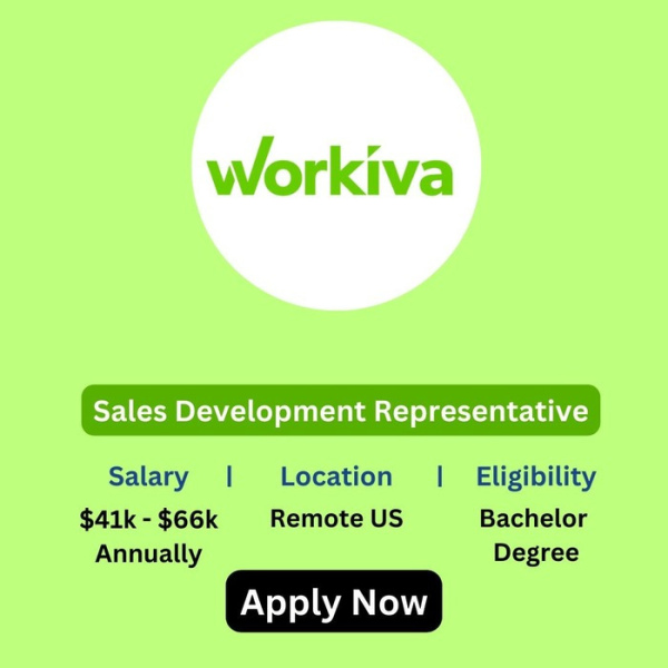 Sales Development Representative - Workiva (Remote)