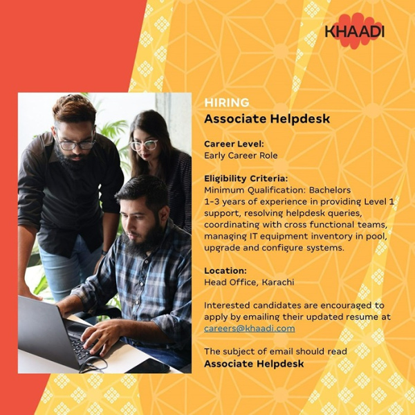 Associate Helpdesk - Khaadi