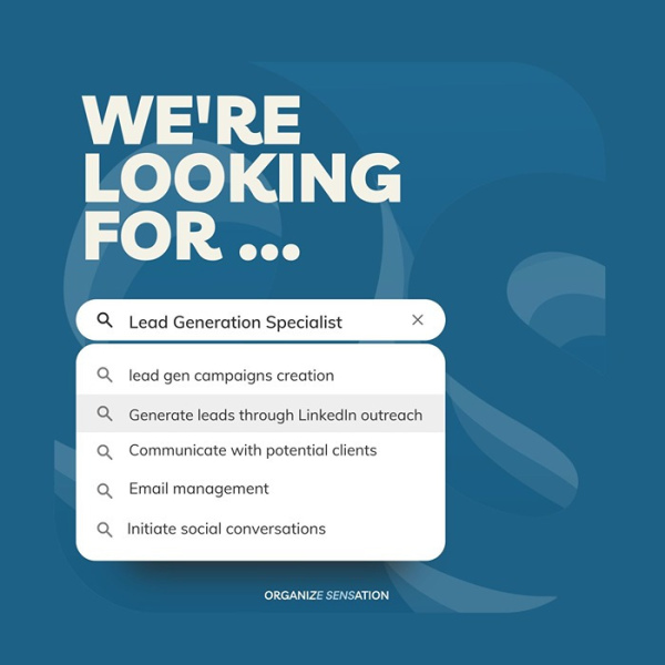LinkedIn Lead Generation Specialist - Organize Sensation