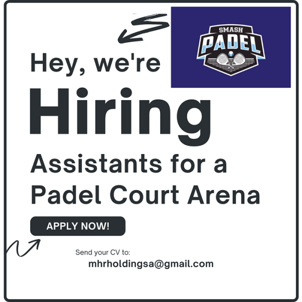 Assistants for Padel Court Arena - Smash Padel Durban