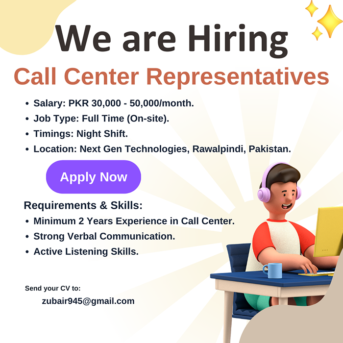 Call Center Representatives - Next Gen Technologies